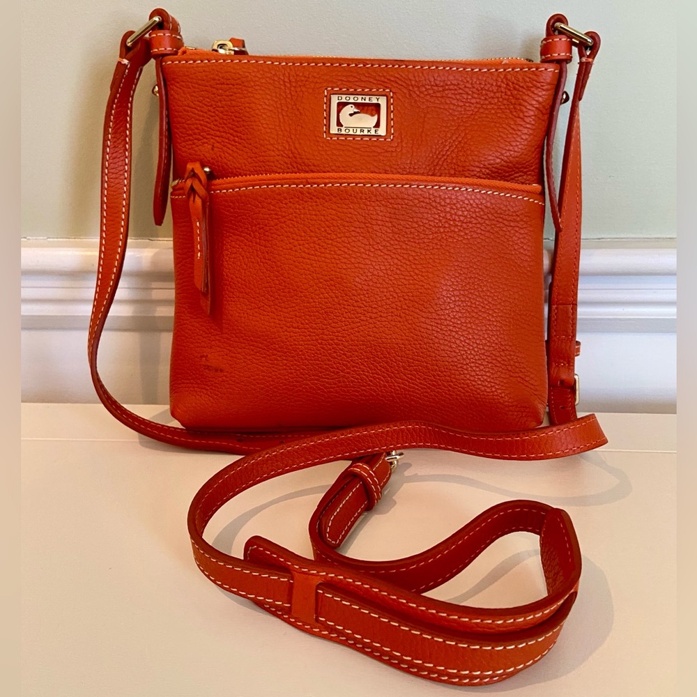 Dooney & Bourke Pebble Leather Dillen Letter
Carrier Crossbody Bag